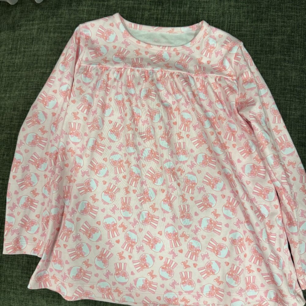 Janie and Jack Gumball Valentine's Long Sleeve 4T Shirt